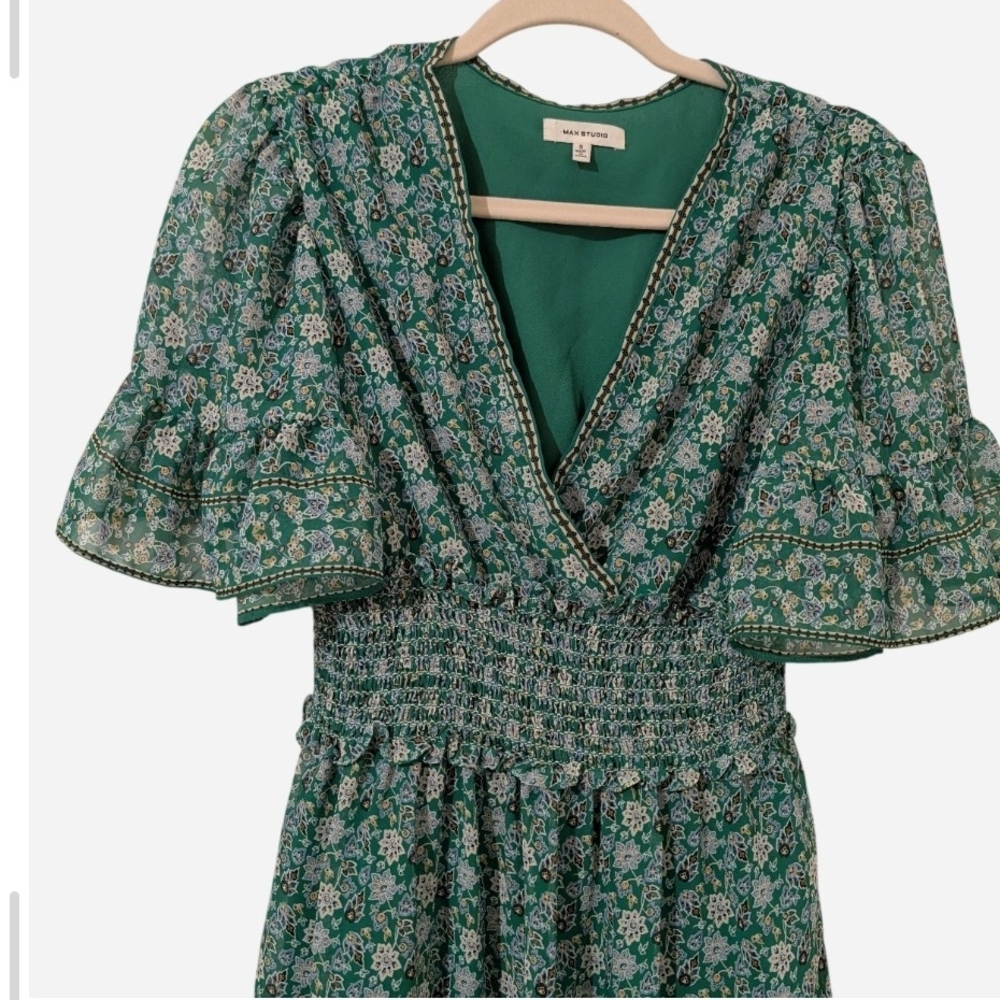 Pre-owned Floral Green Dress - Picture 3 of 10